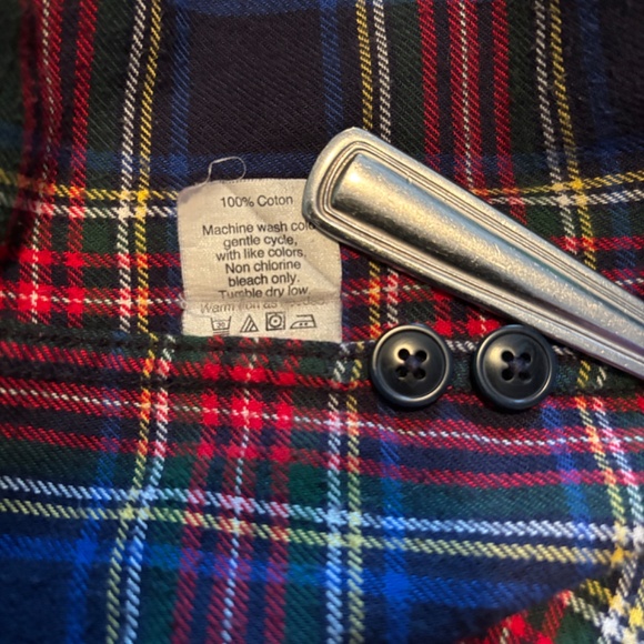 Vintage J.Crew Men’s Flannel Shirt (100% Cotton) - Picture 10 of 11
